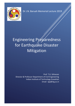 Engineering Preparedness for Earthquake Disaster Mitigation