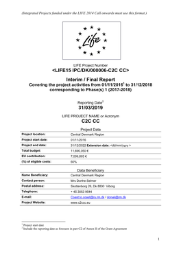 Interim / Final Report 31/03/2019 C2C CC