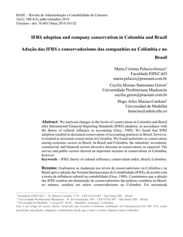 IFRS Adoption and Company Conservatism in Colombia and Brazil