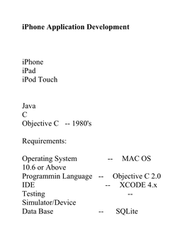 1980'S Requirements: Operating System