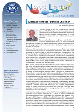 Message from the Founding Chairman 1