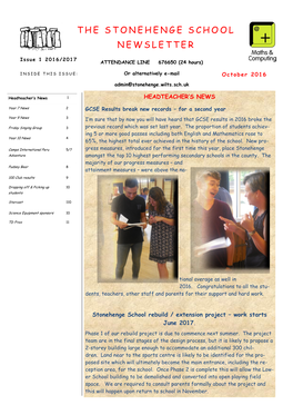 The Stonehenge School Newsletter