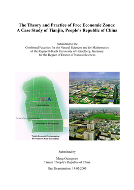 The Theory and Practice of Free Economic Zones: a Case Study of Tianjin, People’S Republic of China