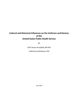 Cultural and Historical Influences on the Uniforms and Devices of the United States Public Health Service