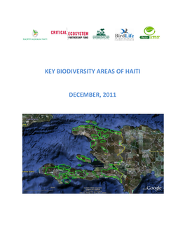Key Biodiversity Areas of Haiti
