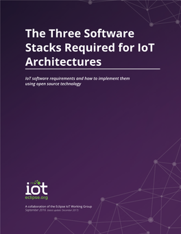 The Three Software Stacks Required for Iot Architectures