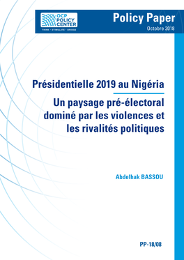 Policy Paper Octobre 2018