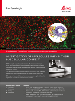 Investigation of Molecules Within Their Subcellular Context