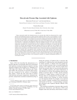 Meso-ß-Scale Pressure Dips Associated with Typhoons