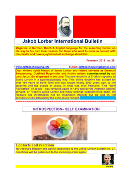 Jakob Lorber International Bulletin