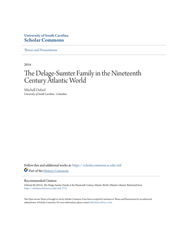 The Delage-Sumter Family in the Nineteenth Century Atlantic World