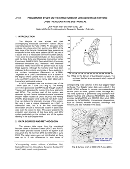 Preliminary Study on the Structures of Line-Echo Wave Pattern Over the Ocean in the Subtropical