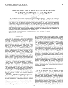 L93 New Submillimeter Limits on Dust in the 55 Cancri