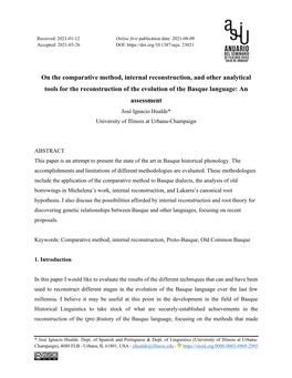 On the Comparative Method, Internal Reconstruction, and Other Analytical