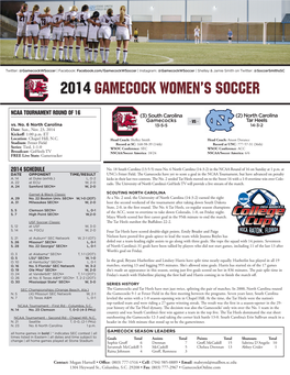 2014 Gamecock Women's Soccer