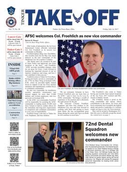 72Nd Dental Squadron Welcomes New Commander