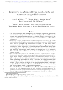 Inexpensive Monitoring of Flying Insect Activity and Abundance Using