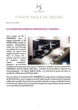 Communiqué De Presse