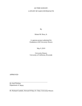 By a Capstone Project Submitted for Graduation with University Honors University Honors University of California, Riverside