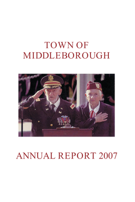 Annual Report 2007 Town of Middleborough