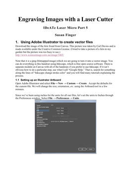 Engraving Images with a Laser Cutter