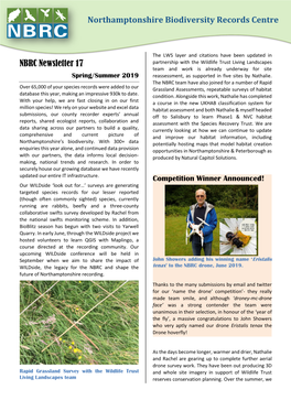 NBRC Newsletter 17 Northamptonshire Biodiversity Records Centre