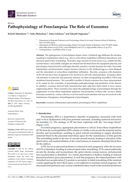 Pathophysiology of Preeclampsia: the Role of Exosomes