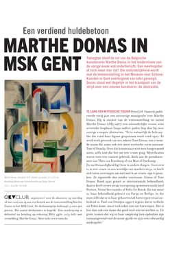 Marthe Donas in Msk Gent