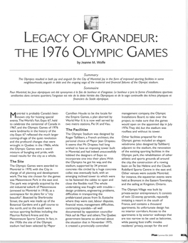 THE 197 6 OLYMPIC GAMES by Jeanne M