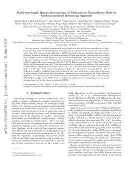 Arxiv:1906.07443V1 [Cond-Mat.Mtrl-Sci] 18 Jun 2019 Electronics and Opto-Electronics Applications [9, 10]