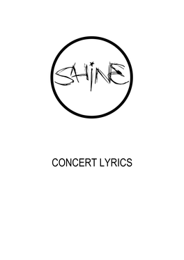 Concert Lyrics