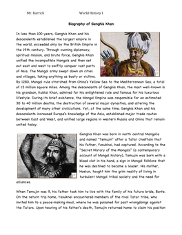 Biography of Genghis Khan.Pdf