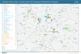 Atlanta Urban New Construction & Proposed Multifamily Projects 4Q17