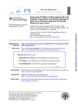 Expression Profiling of Macrophages Reveals Multiple Populations With