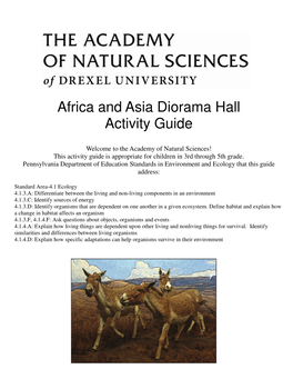 Africa and Asia Diorama Hall Activity Guide