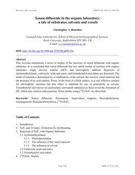 Xenon Difluoride in the Organic Laboratory: a Tale of Substrates, Solvents and Vessels