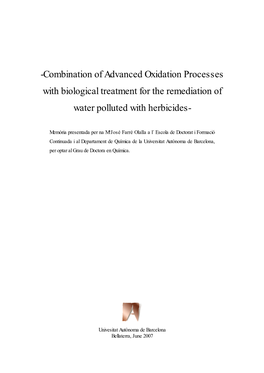 Combination of Advanced Oxidation Processes with Biological Treatment