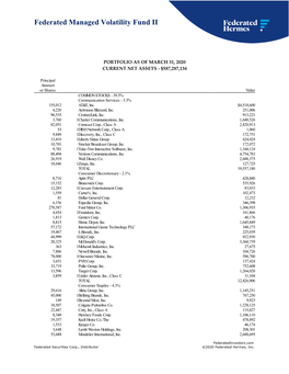 Federated Managed Volatility Fund II