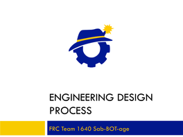 Engineering Design Process