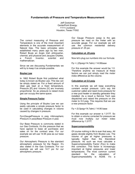 Fundamentals of Pressure and Temperature Measurement