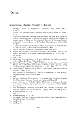 Introduction: Olympus Moves to Hollywood