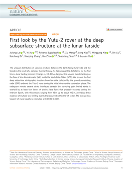 First Look by the Yutu-2 Rover at the Deep Subsurface Structure at The