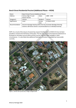 Beech Street Residential Precinct (Additional Places – HO24)