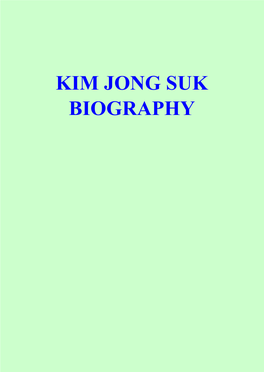Kim Jong Suk Biography