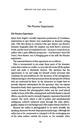 The Piscator Experiment