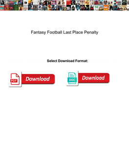 Fantasy Football Last Place Penalty