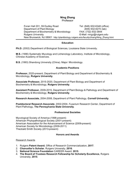 Ning Zhang CV 2020 Page 2 of 17