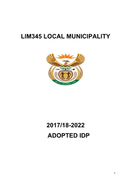 Lim345 Local Municipality 2017/18-2022 Adopted