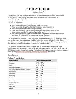 Component a Study Guide