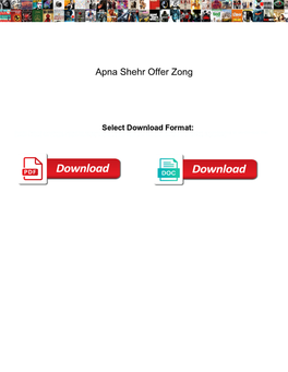 Apna Shehr Offer Zong